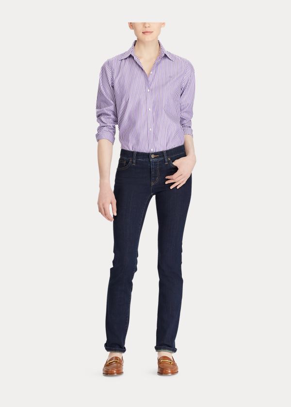 Women's Ralph Lauren Cotton Button-Down Shirts | 913572CXA